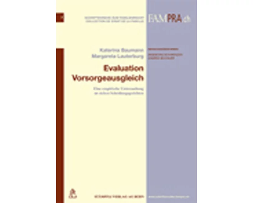 Evaluation Vorsorgeausgleich