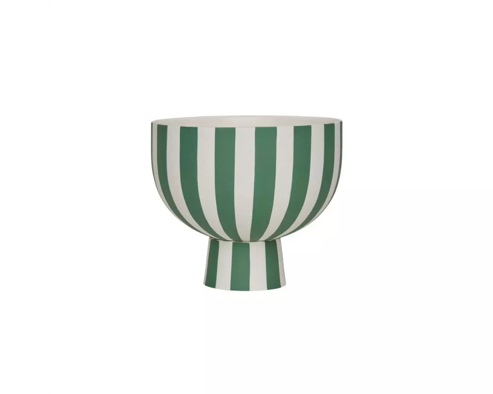 OYOY Dekoschale Toppu Bowl Grün/Weiss