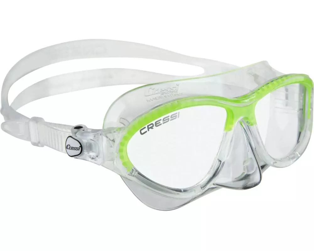 CRESSI Moon Maske, Clear, frame lime