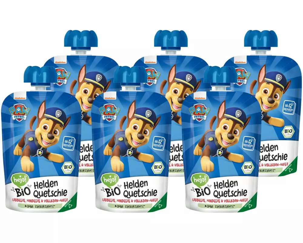 hejo! Quetschbeutel Paw Patrol Helden Blau 6x 100 g