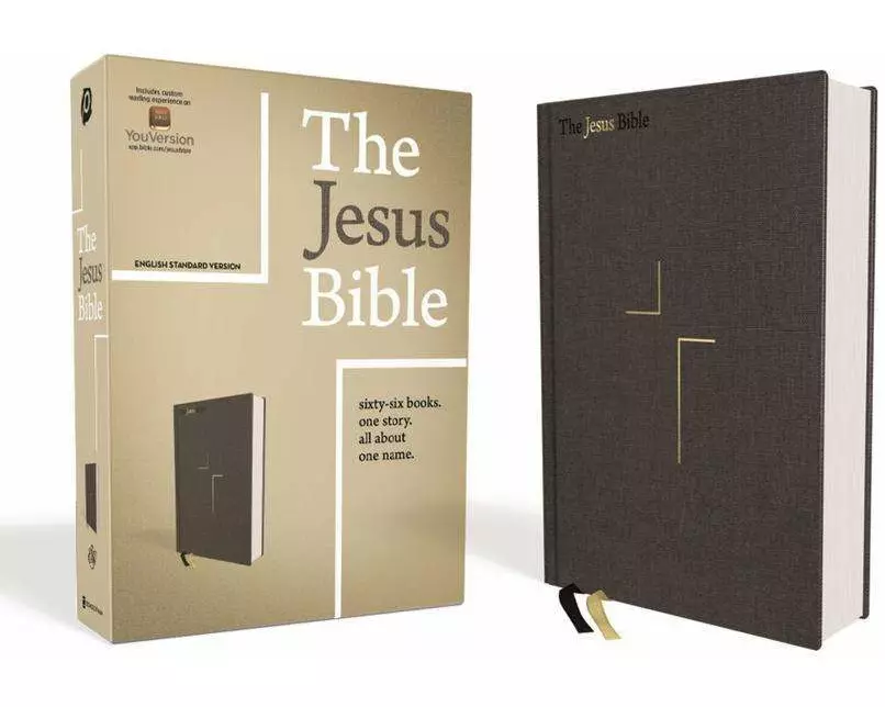 The Jesus Bible, ESV Edition, Cloth over Board, Gray