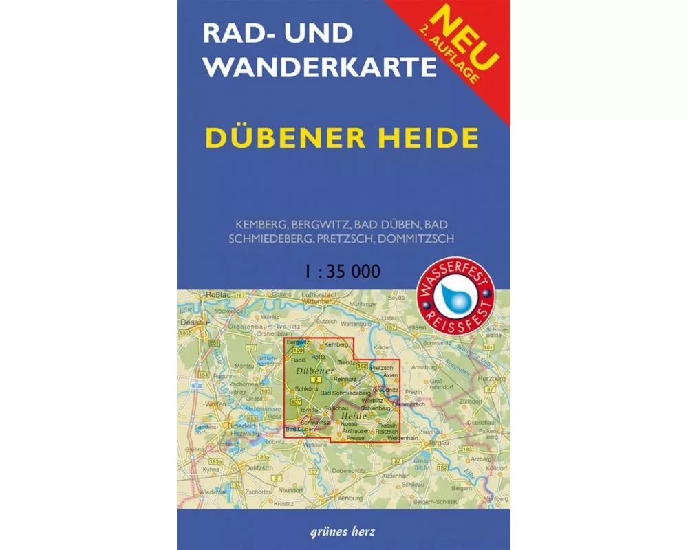 Rad- und Wanderkarte Dübener Heide 1: 35.000