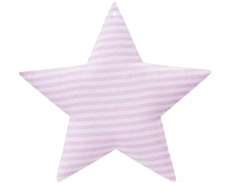 HobbyFun Stoff Figur Stern 2 Stück, Dunkelrosa/Hellrosa