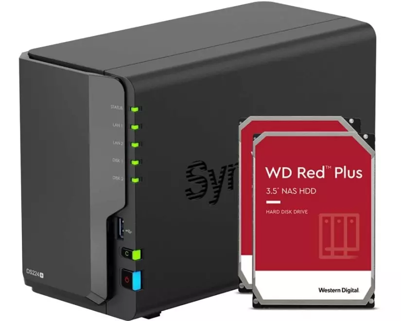 Synology NAS DiskStation DS224+ 2-bay WD Red Plus 4 TB