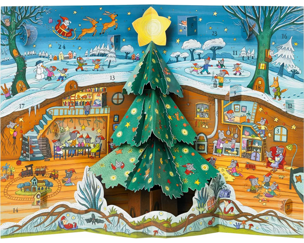 Weihnachten bei Familie Maus Pop-up-Adventskalender