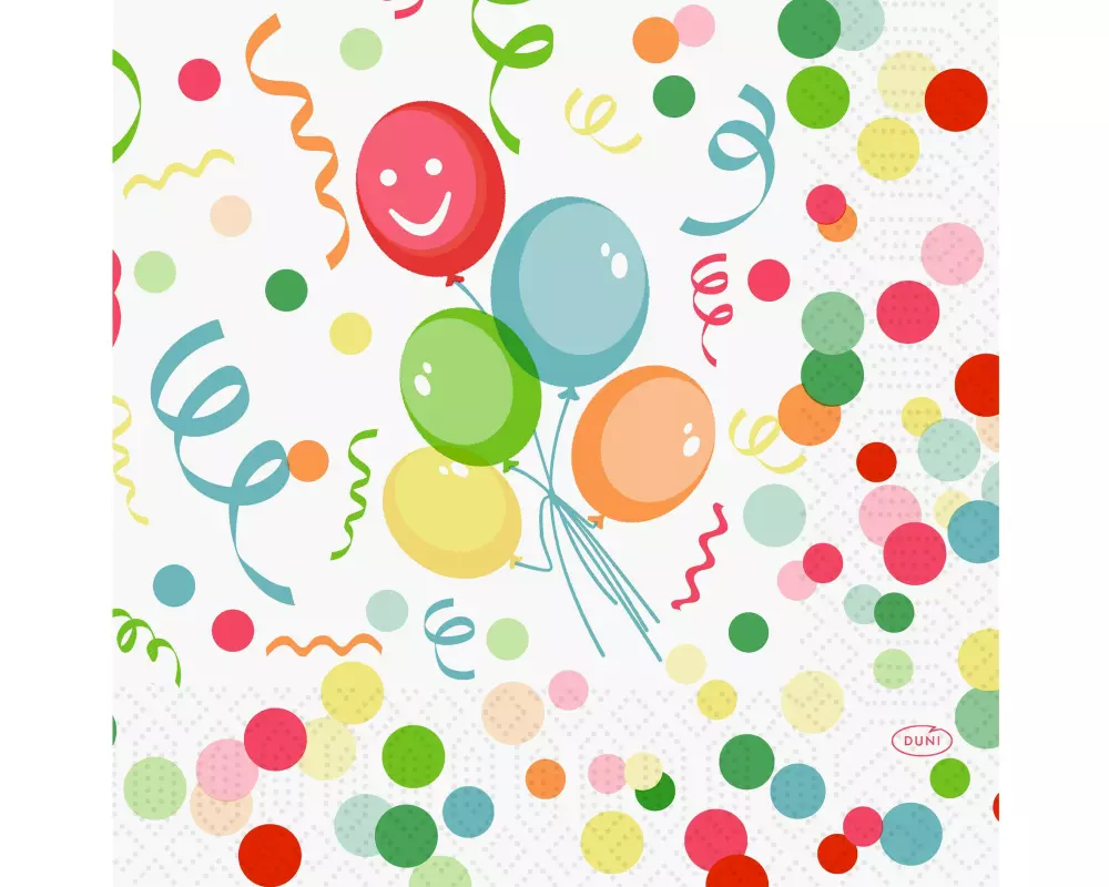 Duni Papierservietten Happy Bubbles B. 33 cm x 33 cm, 50 Stück