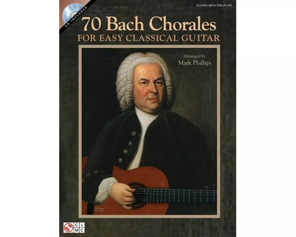 70 Bach Chorales for Easy Classical Guitar Book/Online Audio