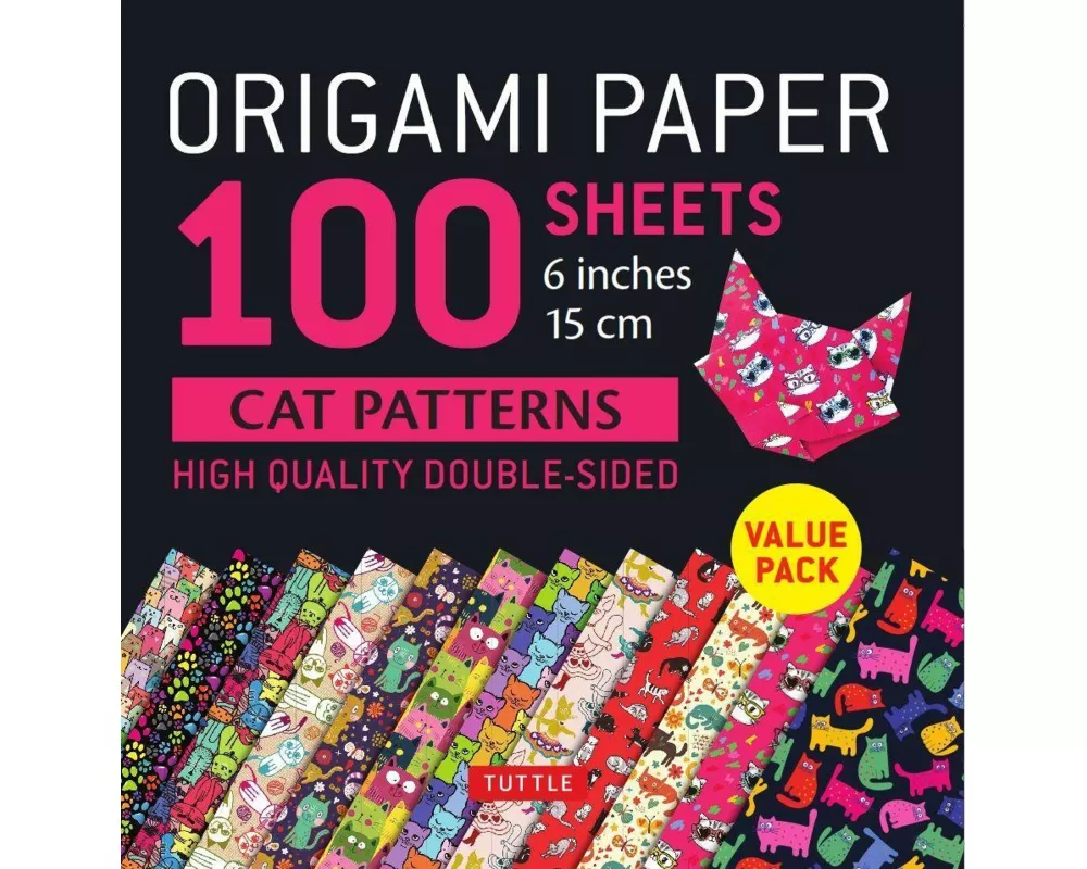 Origami Paper 100 sheets Cat Patterns 6" (15 cm)