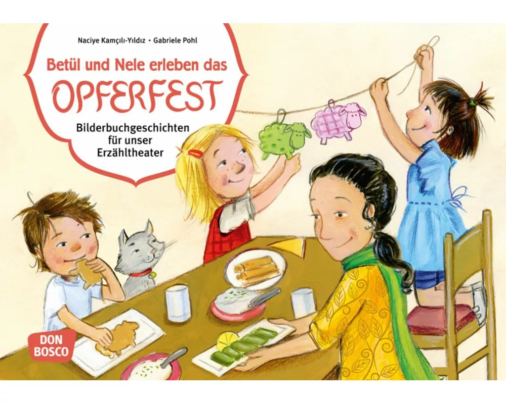 Betül und Nele erleben das Opferfest. Kamishibai Bildkartenset