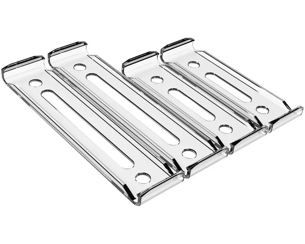 X-Click Rahmenloser Nummernhalter transparent, 30 x 8 cm/50 x 11 cm