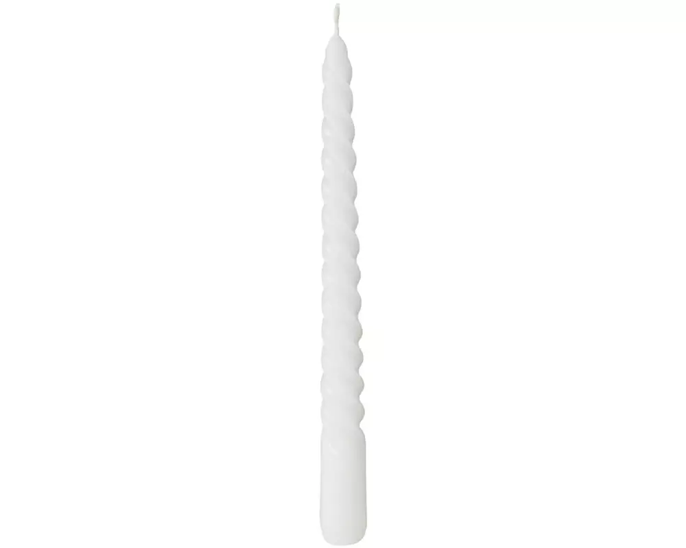 Boltze Stabkerze Twisto Weiss, 6 Stück