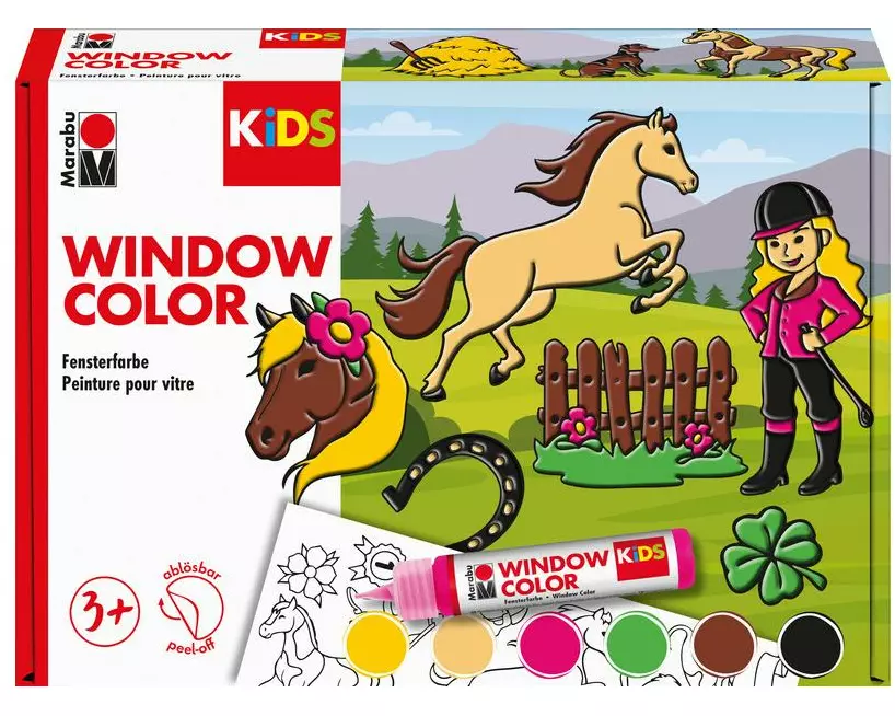 Marabu KiDS Fenstermalfarbe-Set 25 ml, Mehrfarbig/Gelb/Keine Angabe