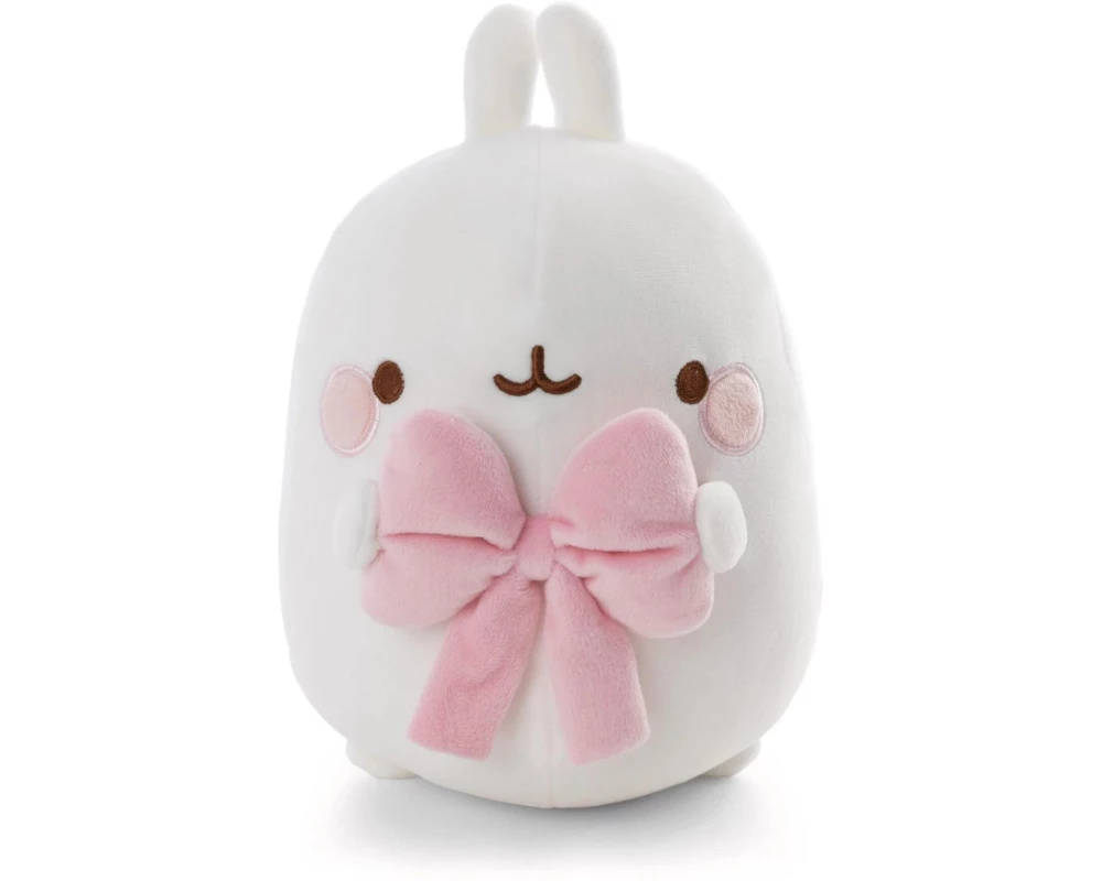 Nici Plüschtier Molang, mit Schleife, 24 cm, Weiss