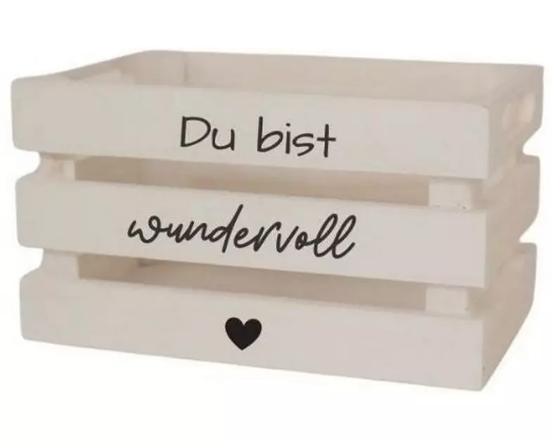 Schneider Korbwaren Mini Holzharass Weiss