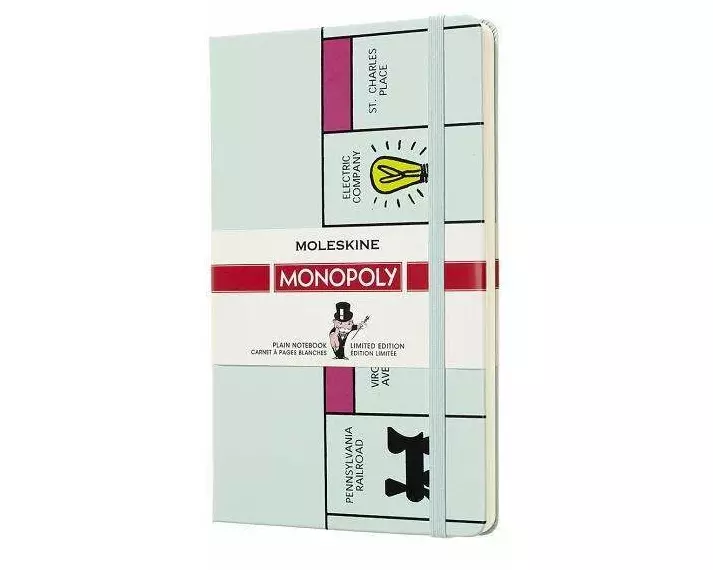 Moleskine Notebook - Monopoly L/A5, Plain, Hard Cover, Plain Board