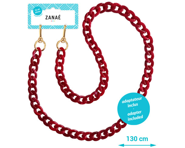 ZANAÉ Phone Necklace Coral 17378 Mineral Spring red