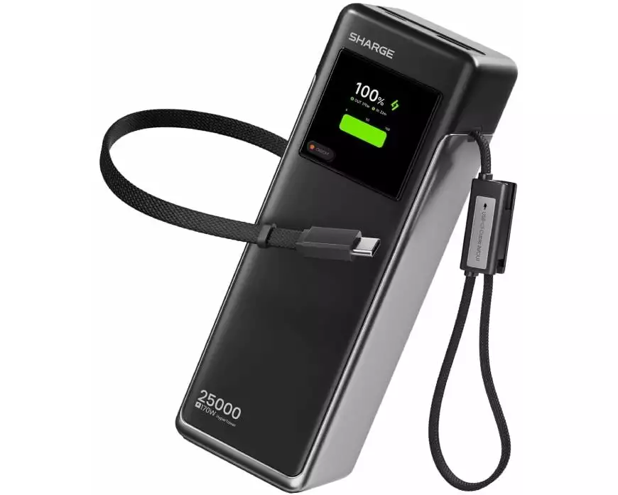 Sharge Powerbank HyperTower 170 GRY, 170W, 25.000 mAh