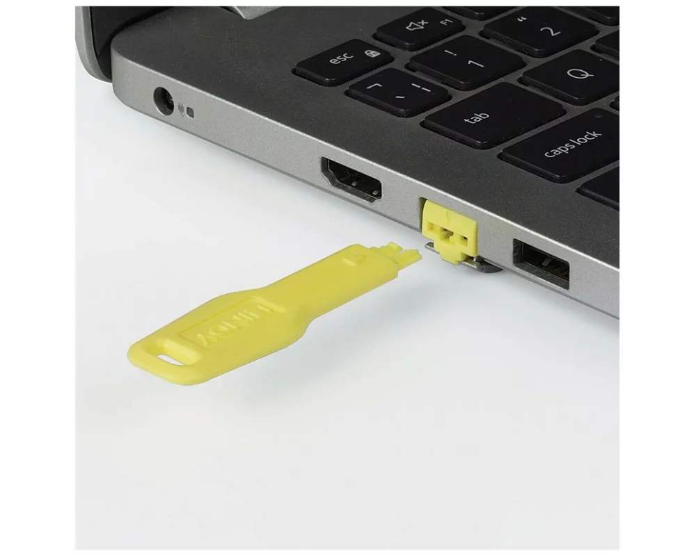 LINDY RJ45 Port Blocker, key, yellow