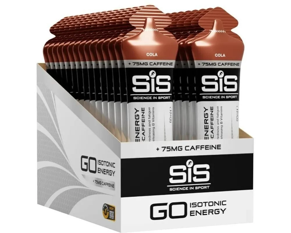 SIS - ScienceinSport Energygel Energy + Caffeine Cola, Packung 30 Stück