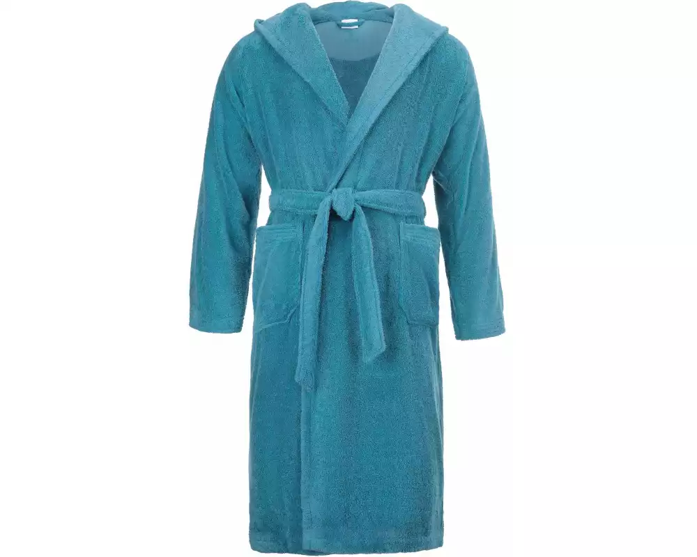 Möve Bademantel Superwuschel S, Petrol