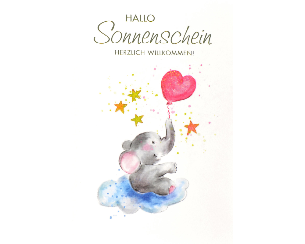 ABC Glückwunschkarte Elefant 1120003400 B6