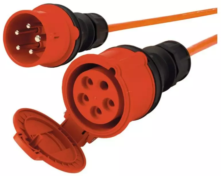 STEFFEN Verlängerungskabel 5 x 2.5 mm2, CEE16/5 - CEE16/5 schwarz