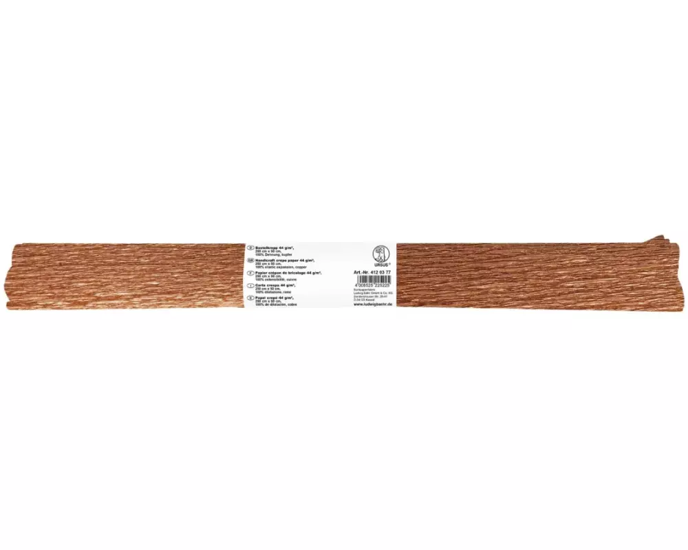 URSUS Krepppapier 50 cm x 2.5 m, 32 g/m², Kupfer