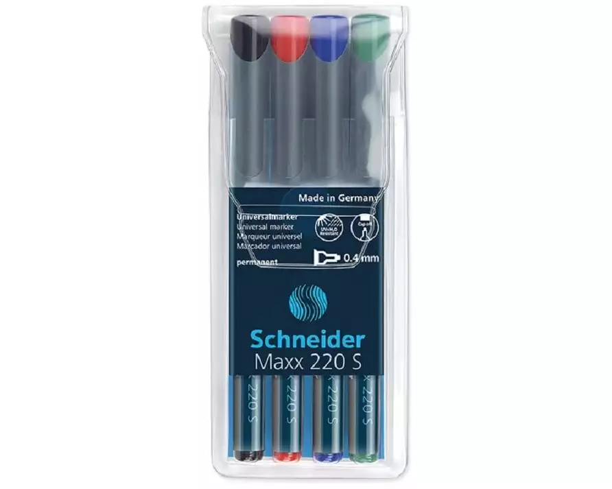 Schneider Permanent-Marker OHP Maxx Assortiert, S, 4 Stück