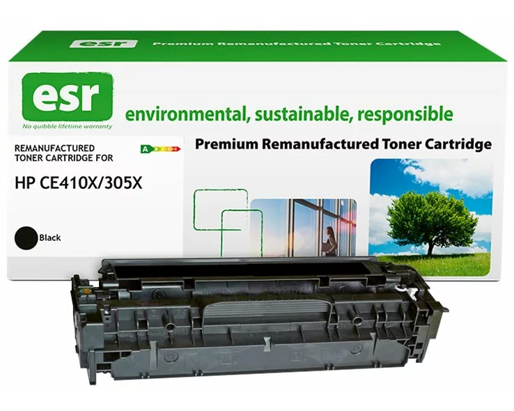 ESR Toner cartridge compatible with HP CE410X black High Capacity remanufactured 4.000 pages