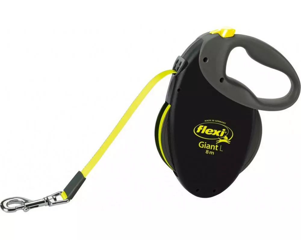 flexi Hundeleine Flexi Giant L, 8 m, Schwarz/Neongelb