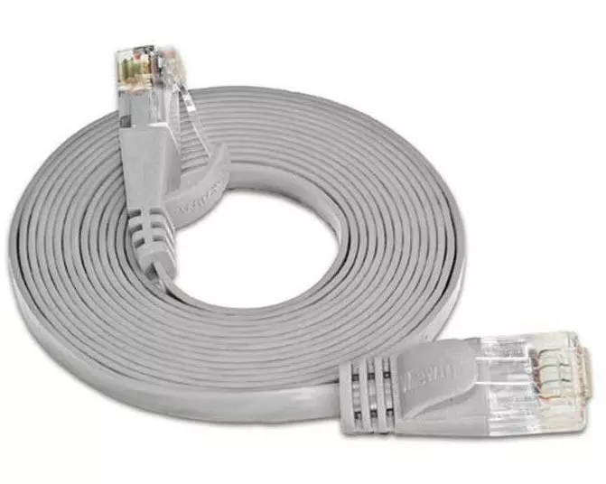 SLIM Slimpatchkabel RJ-45 - RJ-45, Cat 6, UTP, 3 m, Grau