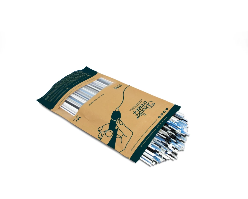 3Doodler 3D Pen Filament Clearly Glacier 250 Stück, Mehrfarbig