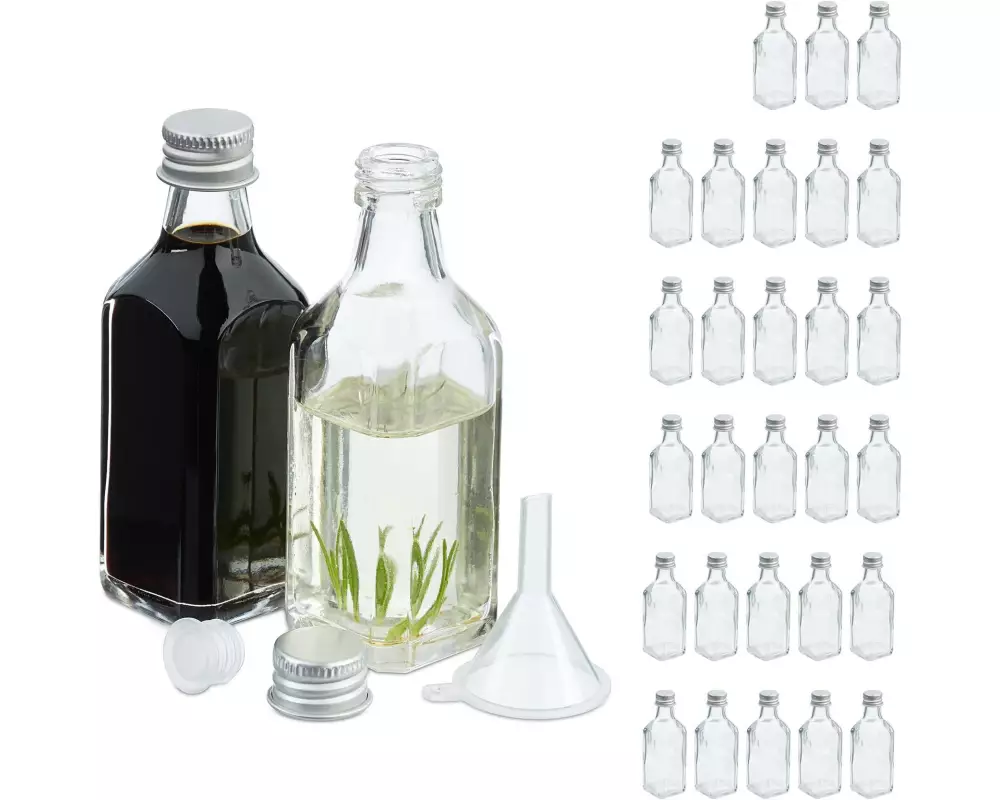 relaxdays Einmachflasche 50 ml, 30 Stück