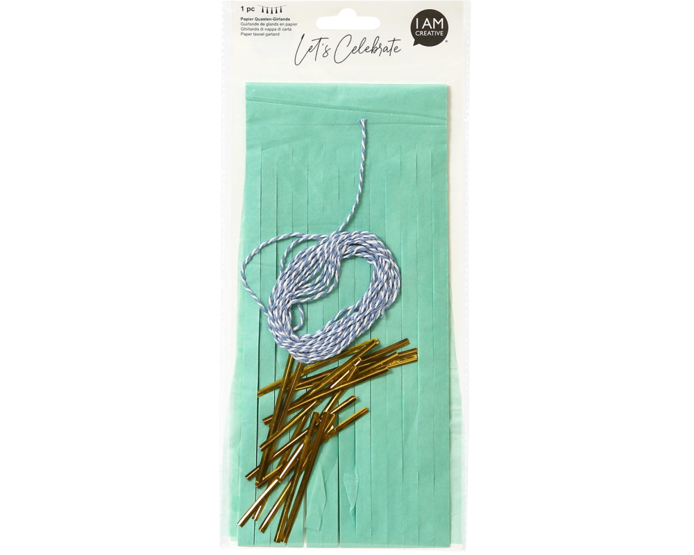 I AM CREATIVE Papier Quasten-Girlande, mint 6010.962