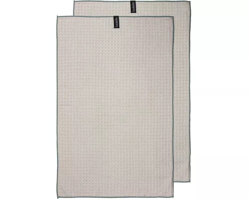 Ladelle Geschirrtuch Mega Waffle Taupe, 2 Stück