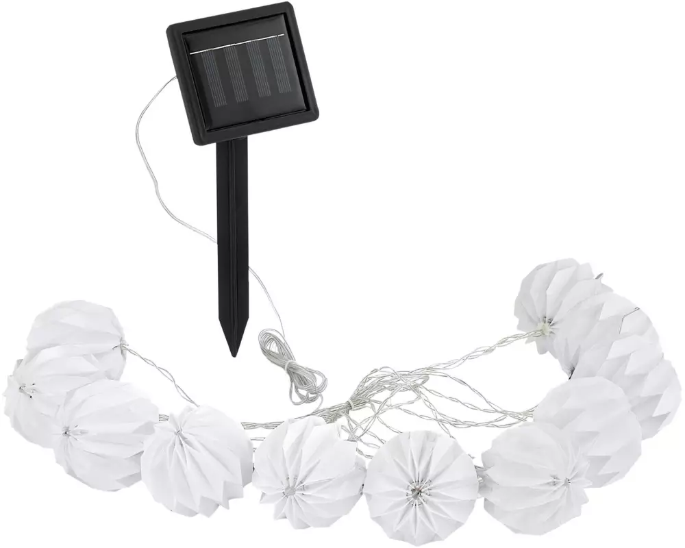EGLO Leuchten Lichterkette Solar RGB 200 cm, Weiss