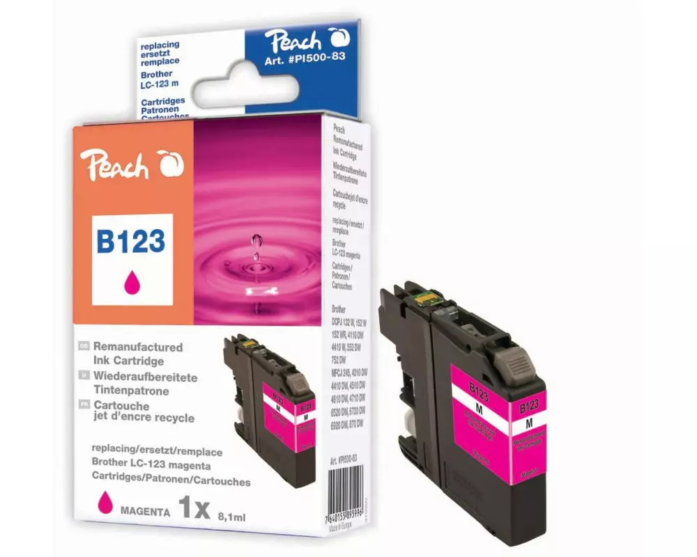 Peach Tinte Brother LC-123 Magenta