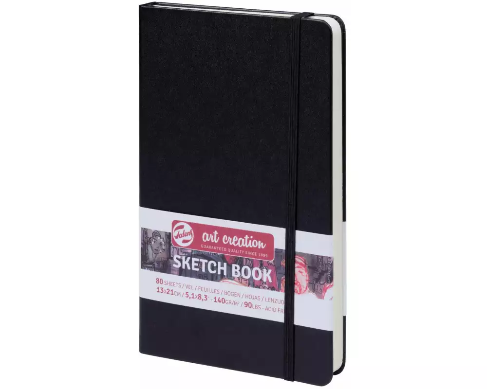 Talens Malbuch 13 x 21 cm Schwarz