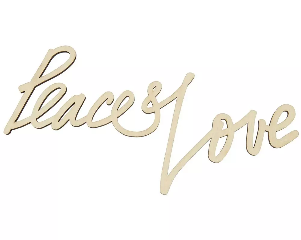 Rico Design Holzartikel Peace & Love 28 x 14 cm, magnetisch