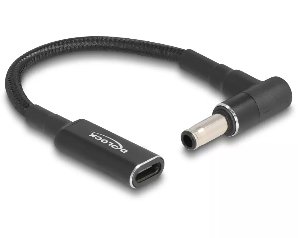 Delock Ladekabel USB-C zu Samsung 5.5 x 3 mm 90° gewinkelt, 15 cm