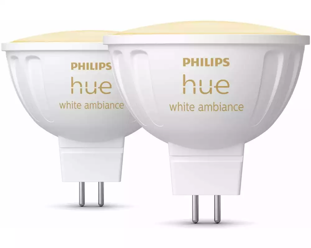 Philips Hue Leuchtmittel White Ambiance MR16 Doppelpack 400 lm