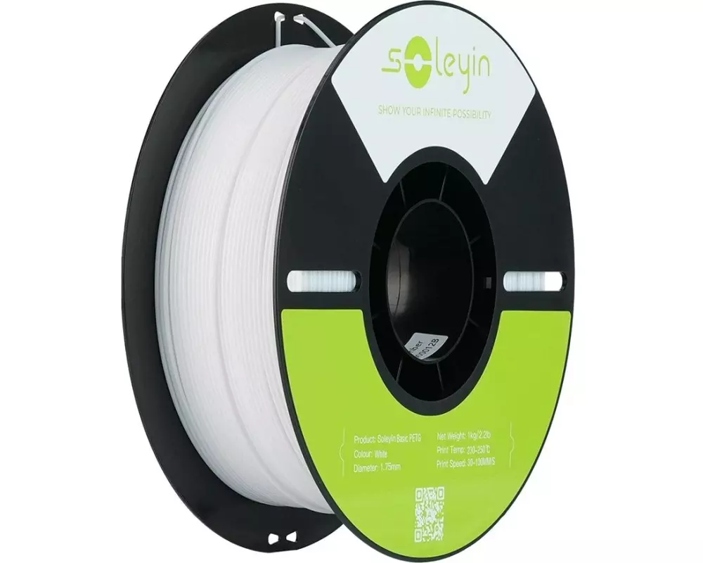 Creality Filament Soleyin PETG Schwarz/Weiss 1.75 mm 1 kg