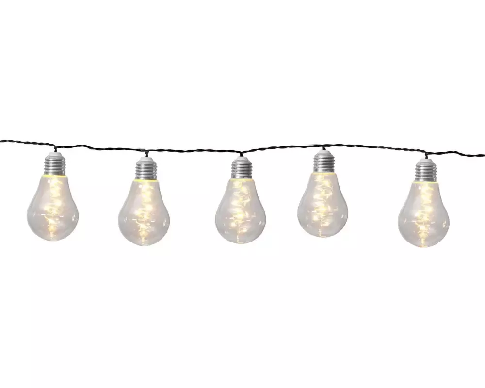 Star Trading Lichterkette Solar Glow 180 cm, Silber/Transparent