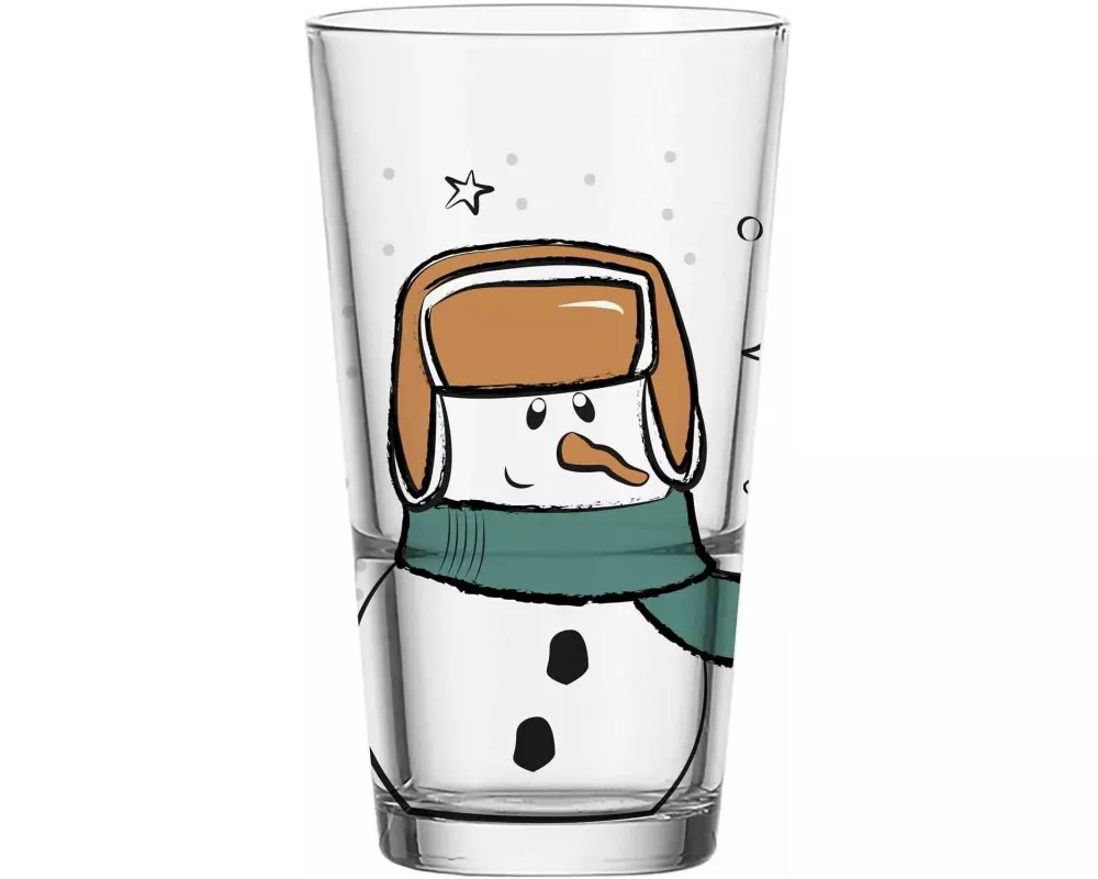 Leonardo Trinkglas Schneemann 6 x 330 ml, Transparent