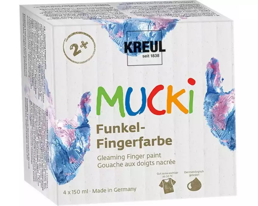 Kreul Fingerfarbe Mucki 150 ml, 4 Stück