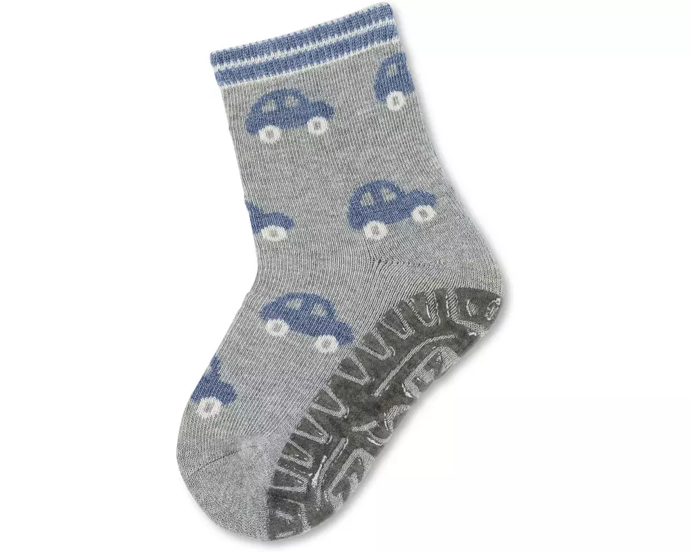 Sterntaler Antirutsch-Socken Autos Silber Melange Gr. 17/18