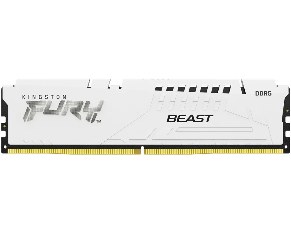 Kingston 32GB, 6000MT/s, DDR5, CL30, DIMM, FURY Beast, White, XMP