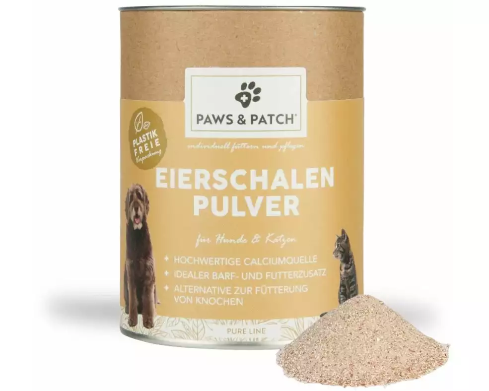 Paws & Patch Hunde-Nahrungsergänzung Eierschalen Pulver 350 g