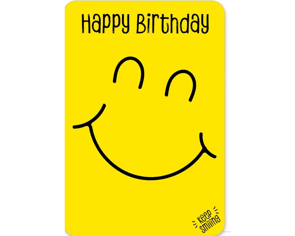 Braun + Company Geburtstagskarte Smile 11.5 x 17 cm