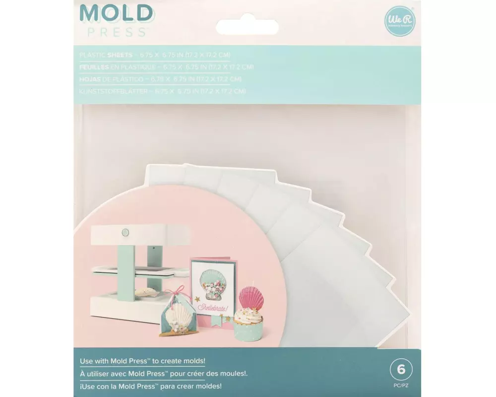 We R Memory Keepers Kunststoffblätter Mold Press, 6 Stück
